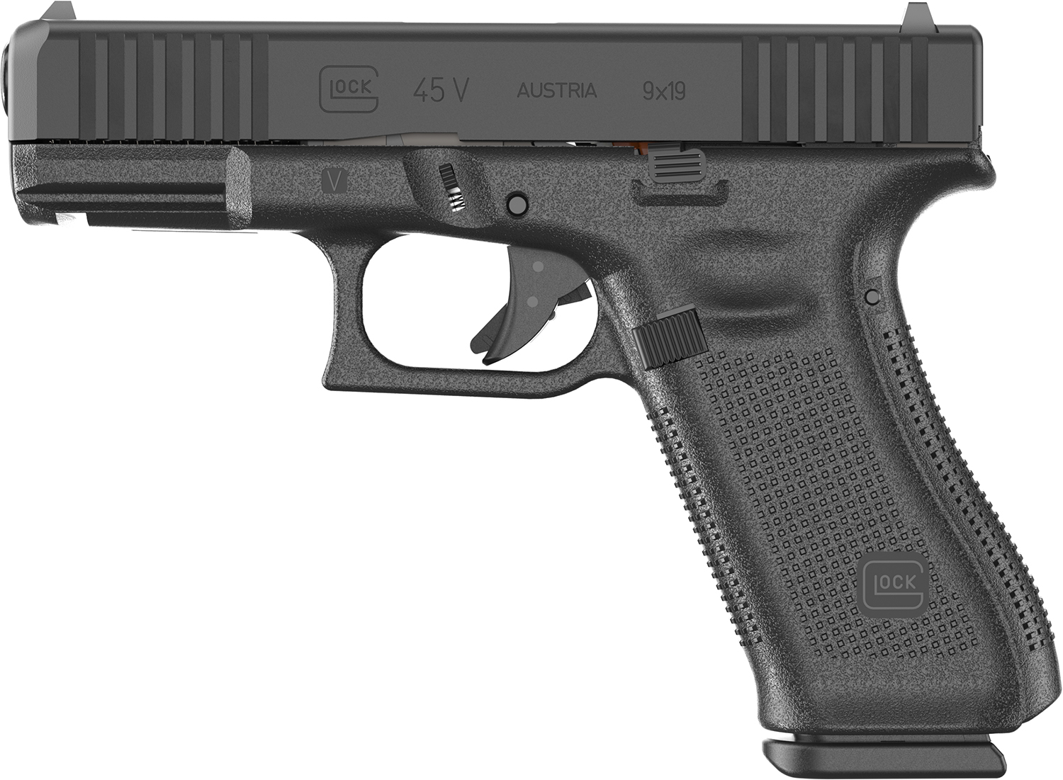 Glock V-Series Model 45 Handgun 9mm Luger 17rd Magazines (3) 3.7″ Barrel Black Austria - No Credit Card Fees - Low, flat rate shipping
