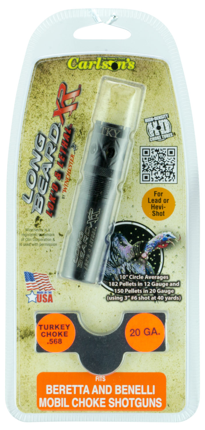 Carlson's Choke Tubes Mobil Long Beard 20 Gauge Ported Turkey Choke Tube, Black - 70135