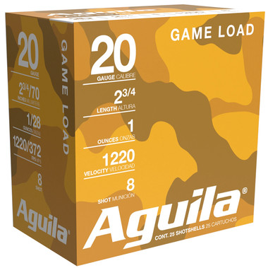 Aguila Birdshot High Velocity 20 Gauge 2.75" 1 oz 8 Shot