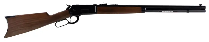Winchester Repeating Arms 534175171 Model 1886 Short Rifle 45-90 Win 8+1 24" Brushed Polish Blued Sporter Barrel, Drilled Tapped Steel Receiver, Grade I Satin Walnut Straight Grip Stock