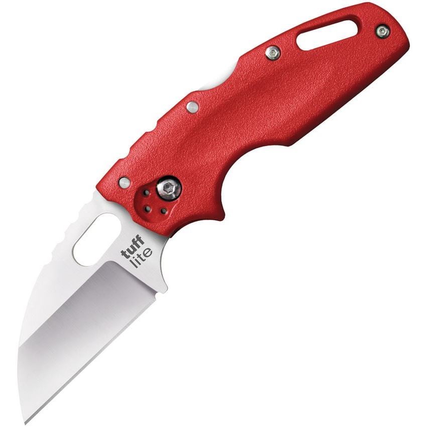 Cold Steel Tuff Lite Folder Plane Edge Knife Sheepsfoot, Red - CS-20LTR