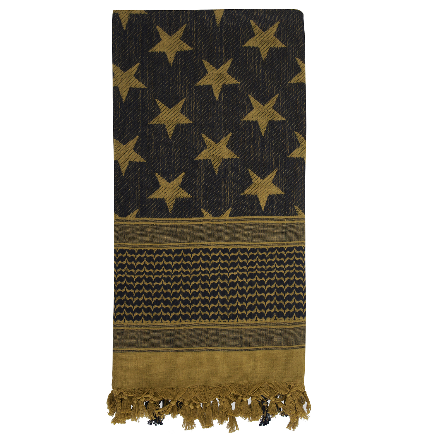 Rothco Stars And Stripes Us Flag Shemagh Tactical Desert Keffiyeh Scarf - Coyote Brown