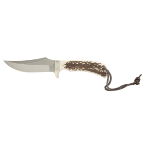 Uncle Henry Uncle Henry Fixed Blade Knife Fixed Blade Knife 4.25" Clip Point 7Cr17MoV Satin Blade Bonelon Handle Stag