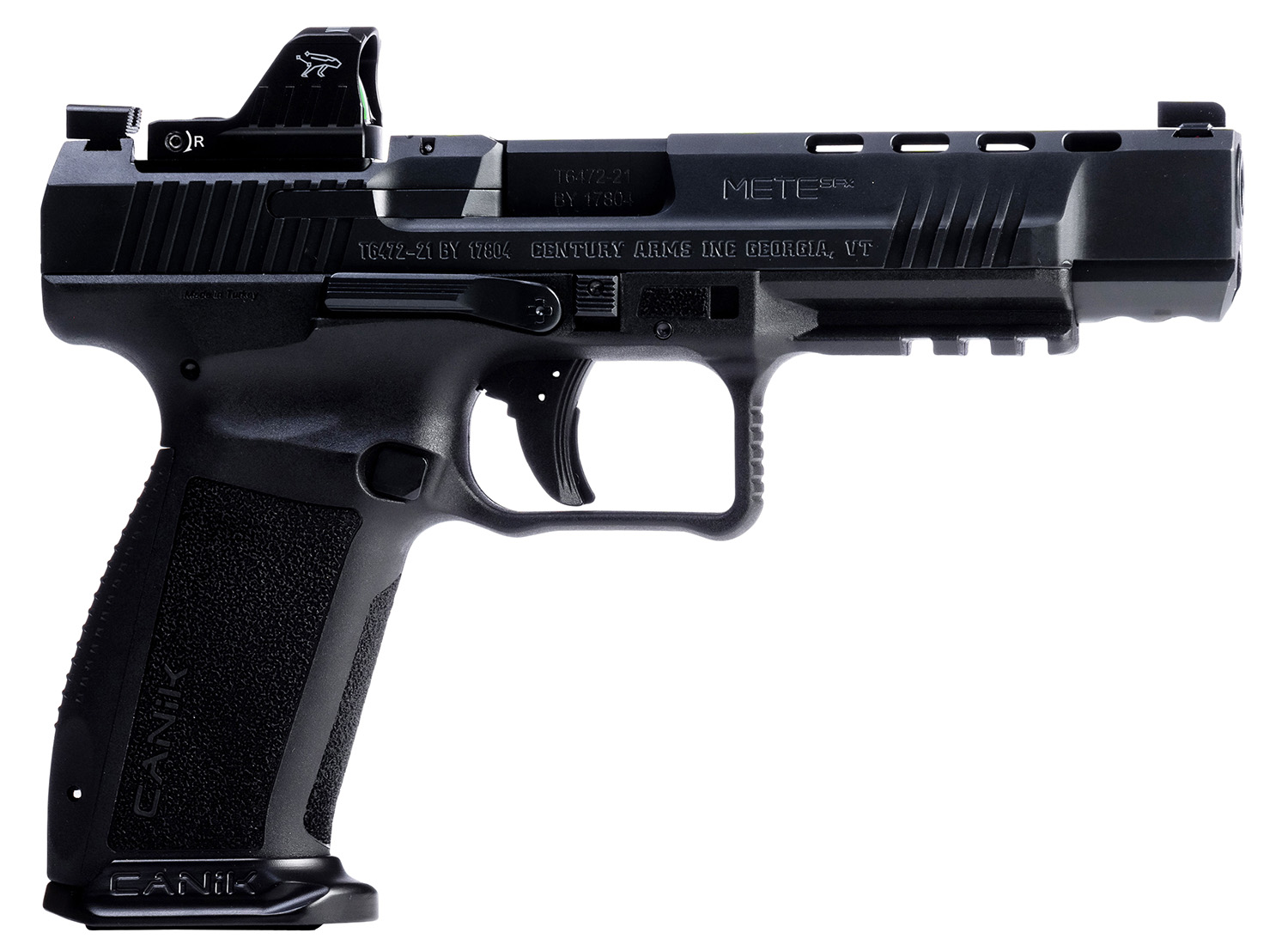 CANIK METE SFX 9mm Pistol, 5.2" Barrel, 3 Dot Sights, Black - HG7162N