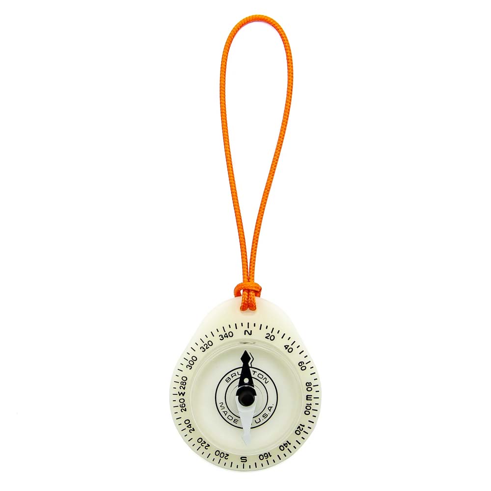 Brunton Tag-Along Glow Compass, Glow in the Dark - F-9041-OR