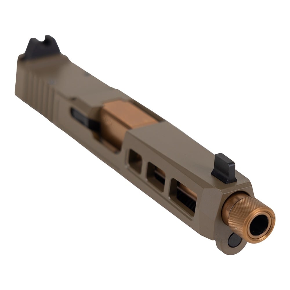 PSA Dagger Complete SW1 RMR Slide Assembly W/ Copper Threaded Barrel, Flat Dark Earth