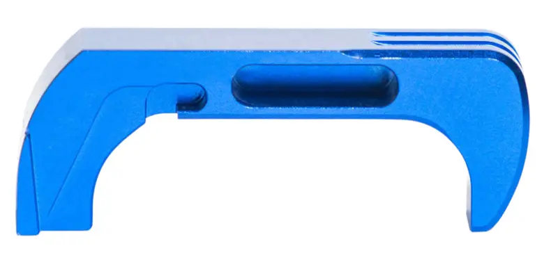 Cross Armory CRG5MCBL Mag Catch Extended Compatible w/Glock Gen4-5 Blue Anodized Aluminum