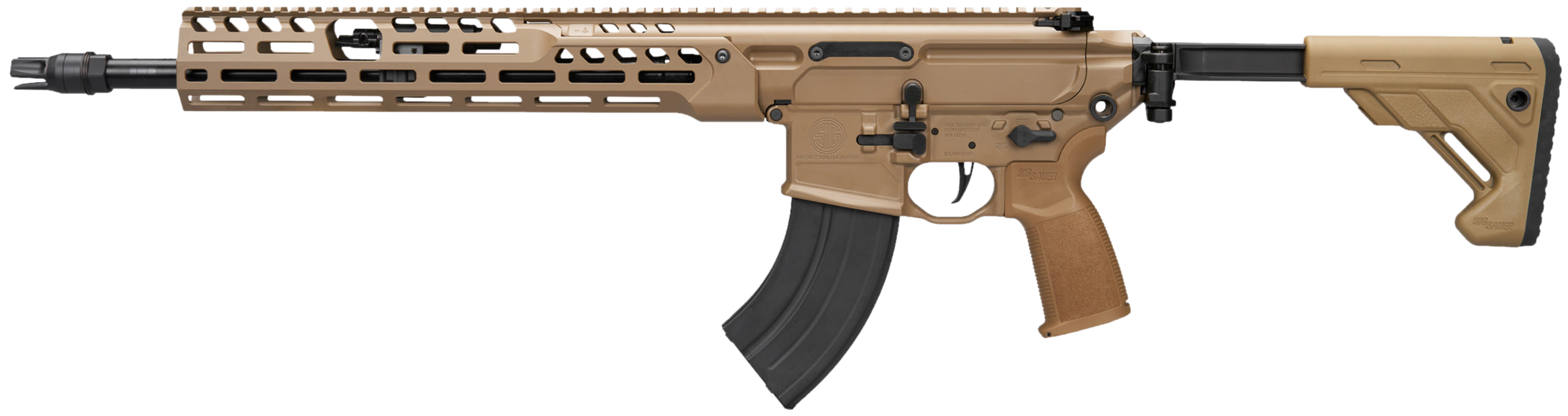 SIG Sauer - RMCX762R16BIR - MCX Spear LT IR 16 7.62x39mm 28+1 FDE Semi Auto Rifle