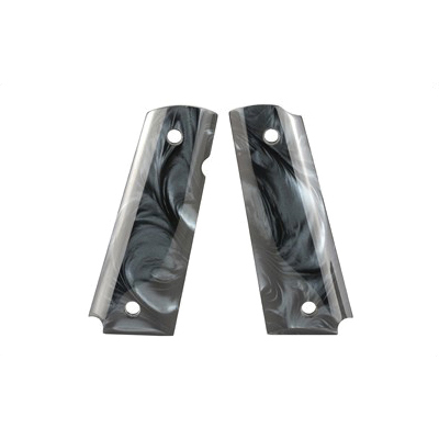 Hogue 1911 Government Polymer Grips, Pearlized Black - 45418