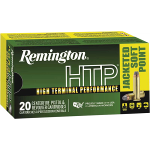 Remington Ammunition 23002 HTP 44 Rem Mag 240 gr Jacketed Soft Point (JSP) - 20rd Box