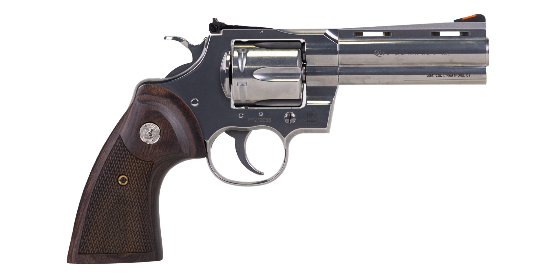 Colt Python 4.25" 357Mag SS 6rd CIP Revolver - PYTHON-SP4WTS-E-RI