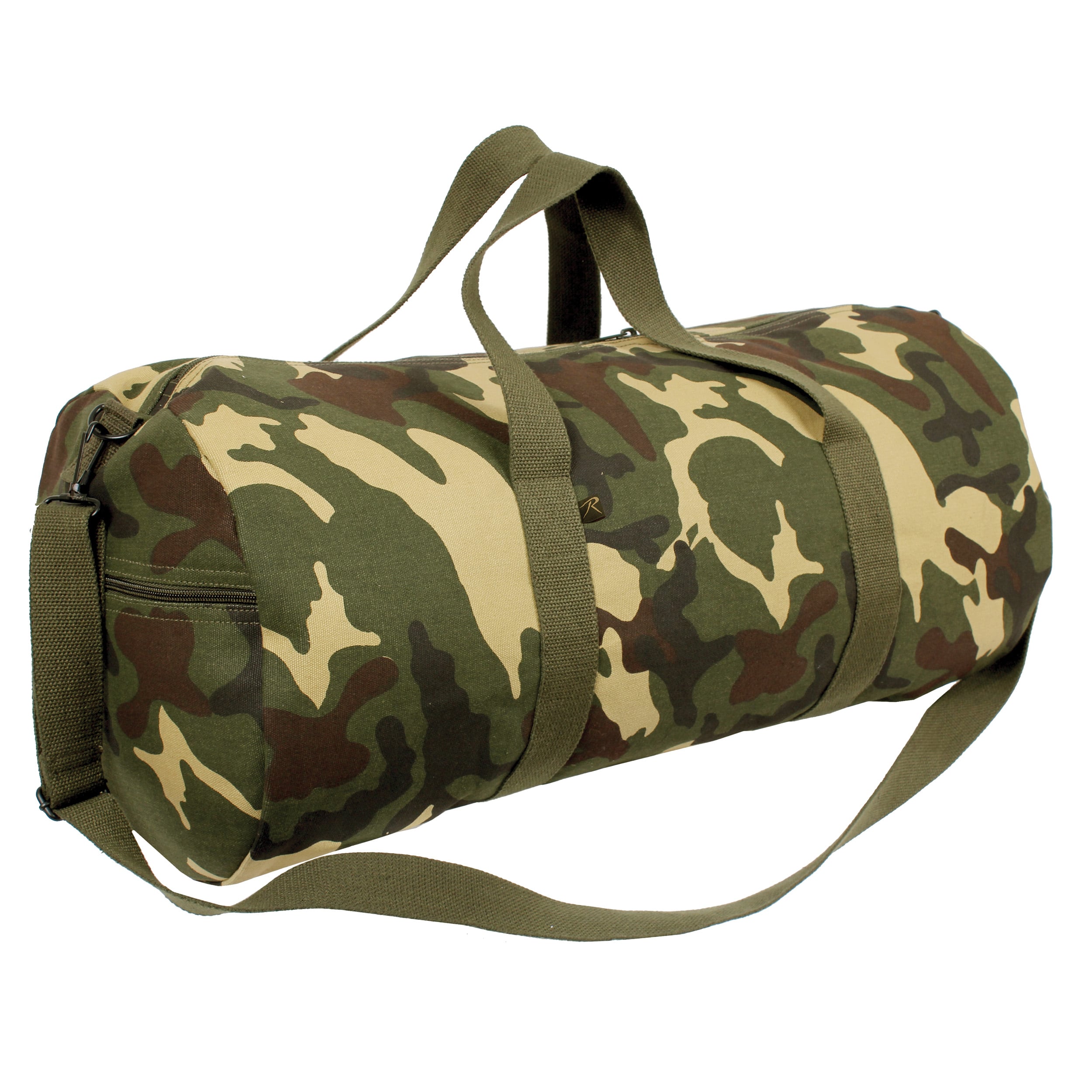 Rothco Canvas Shoulder Duffle Bag - Woodland Camo, 19 In