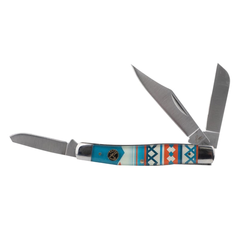 American Buffalo Knife & Tool Stockman Sunset Series Folding Knife Clip Point/Sheepsfoot/Spey