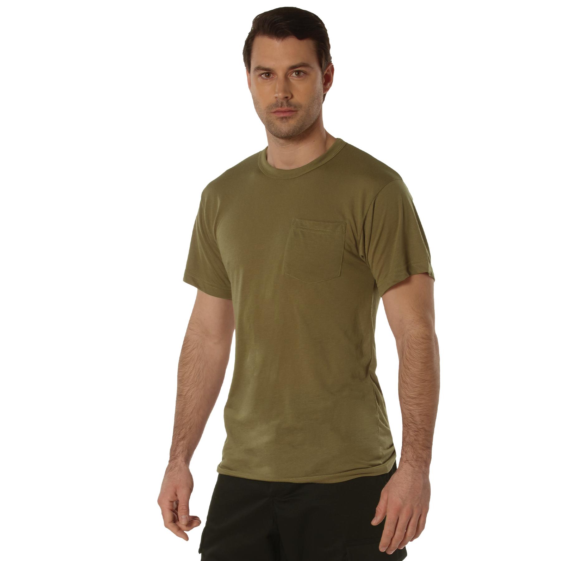 Rothco Moisture Wicking Pocket T-Shirt - Brown, Medium
