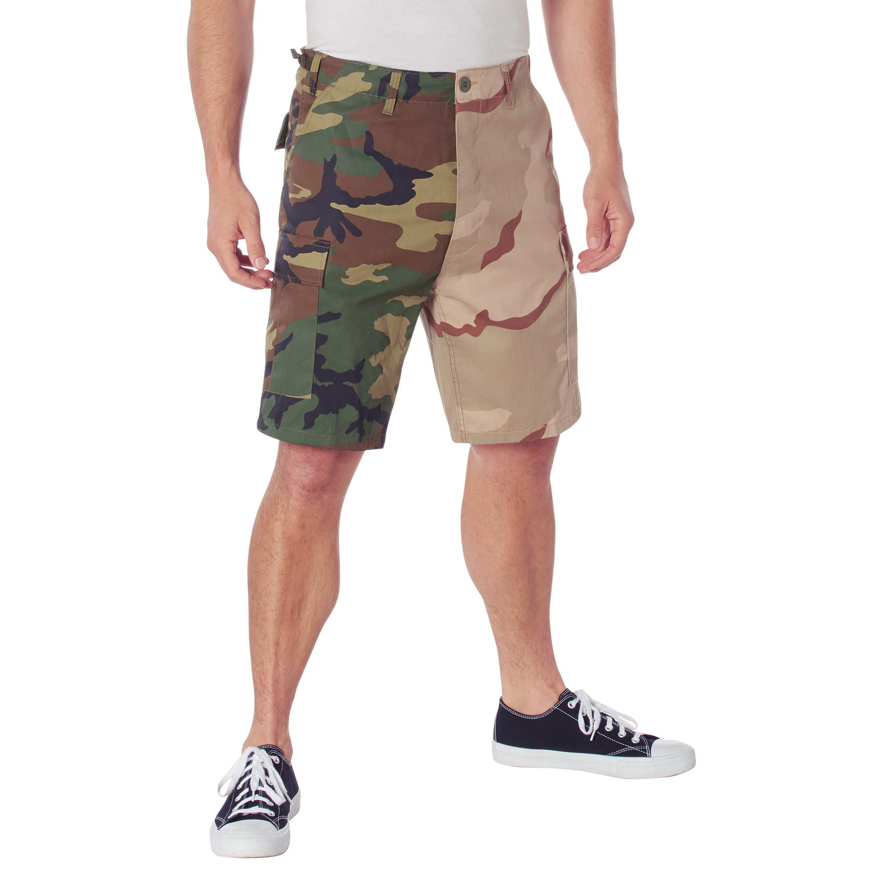 Rothco Two-Tone Camo Bdu Short - Woodland - Tri-Color Camo, Medium