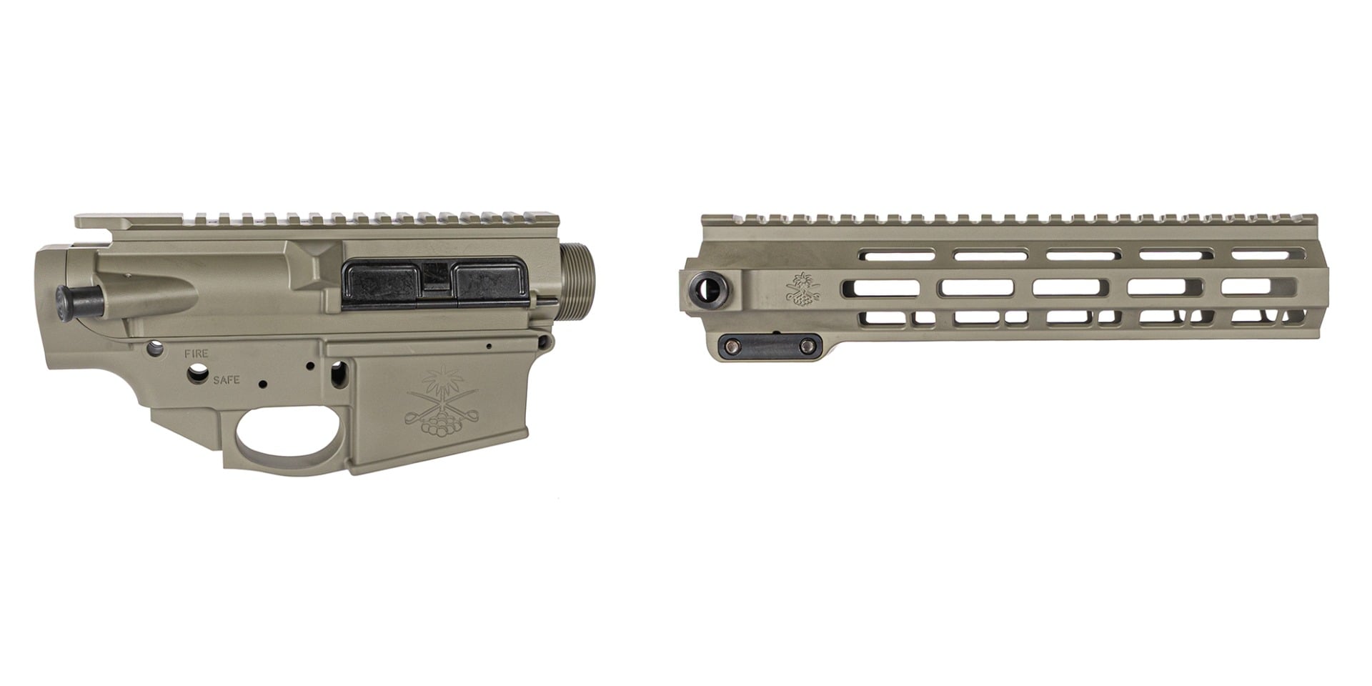 Sabre-10 Builder Set - 10.5" QDSM Rail, Moss Green