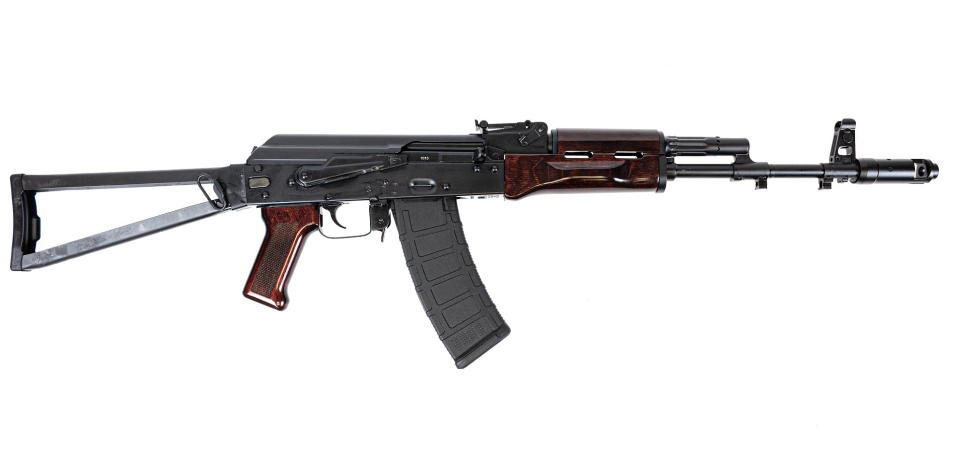 PSAK-74 Triangle Side folding rifle with Toolcraft Trunnion, Bolt, and Carrier, Plum Gloss