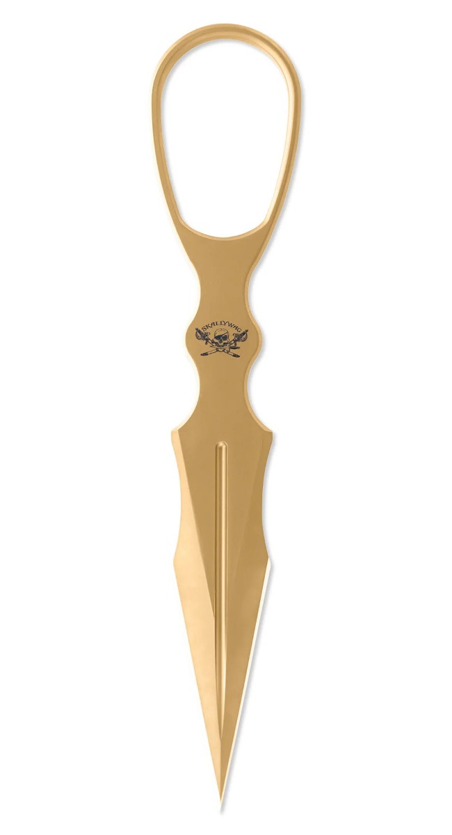 Skallywag Tactical D2 Dagger, Bounty Gold Knife