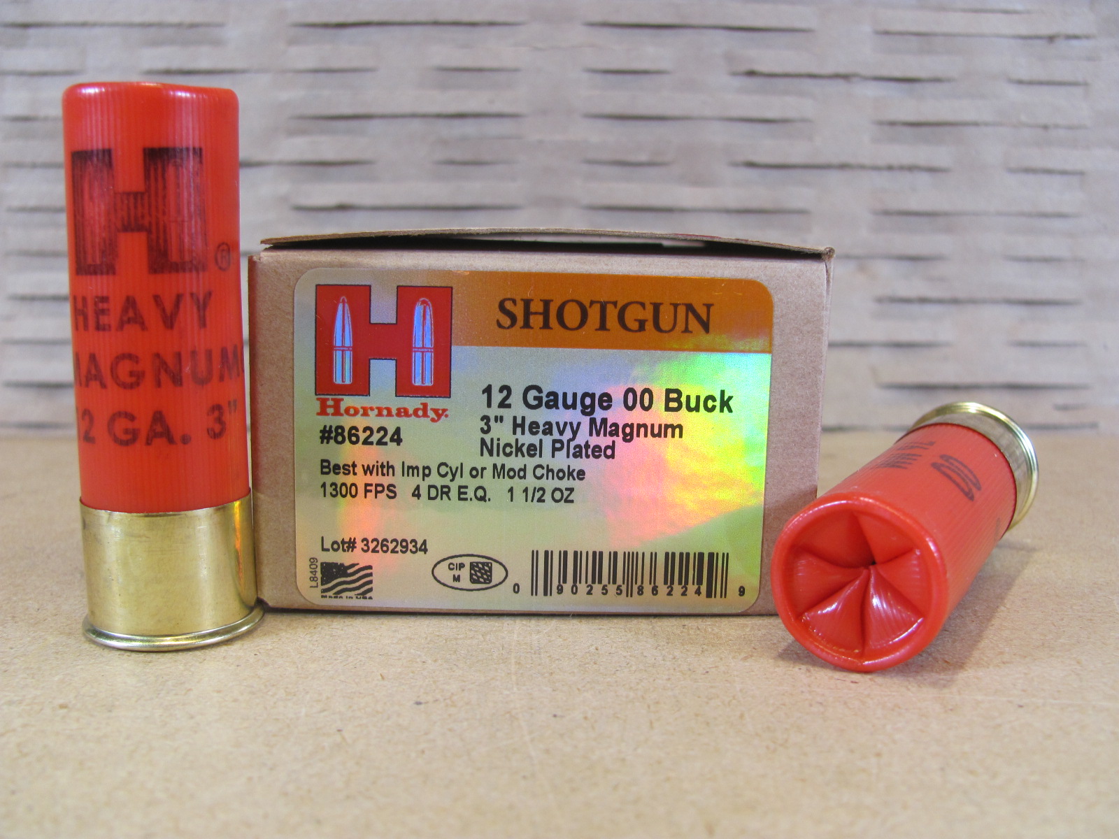 100 Round Case – 12 Gauge 3 Inch 00 Buck Heavy Magnum Hornady Coyote Ammo – 86224