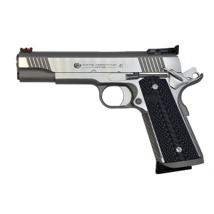 Colt Custom Competition 45 ACP Pistol 5" Barrel 8+1 Round Stainless Slide Black Grip Stainless Frame