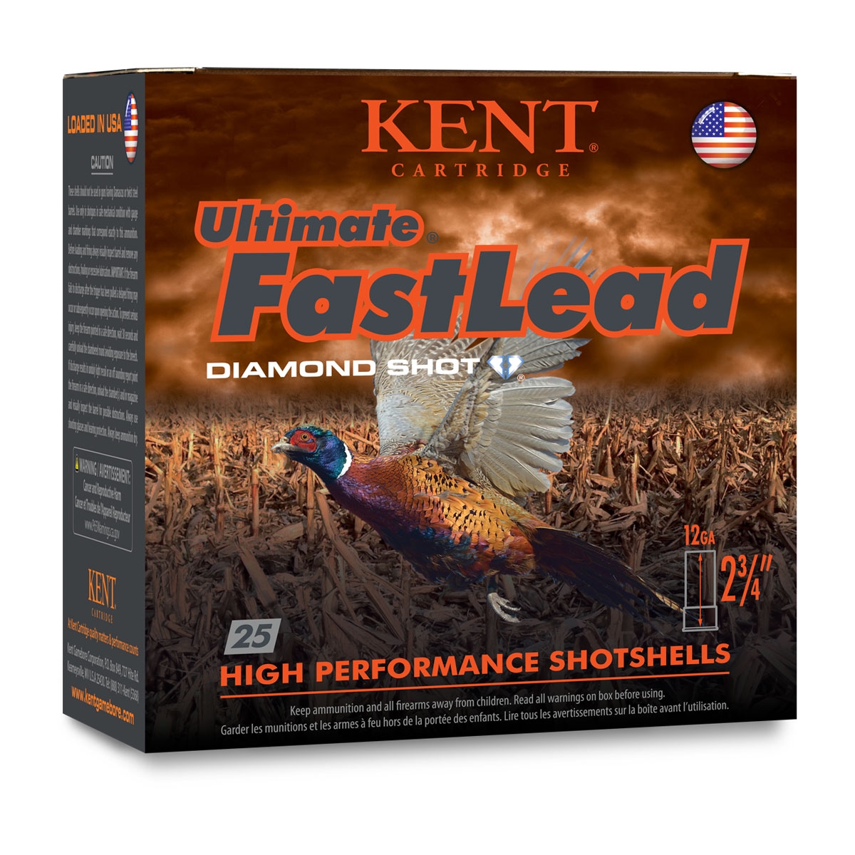 Kent Ultimate Fast Lead Shotshells 12 ga 2-3/4″ 1-3/8oz 1475 fps #6 25/ct - No Credit Card Fees - Low, flat rate shipping