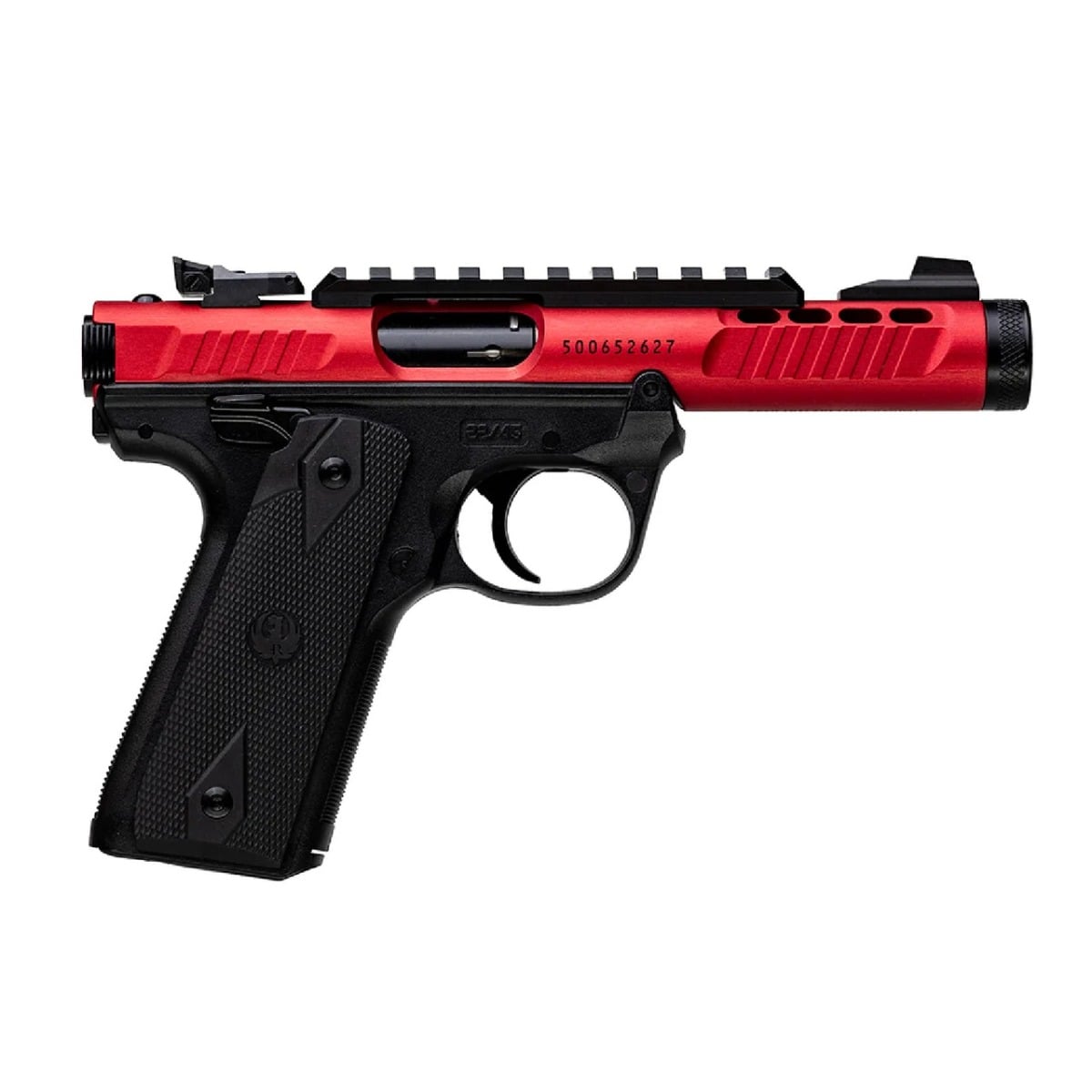 Ruger MKIV 22/45 4.4" 22LR (2)10rd Pistol, Red - 43962