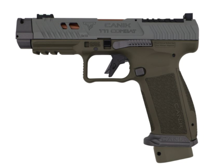 Canik TTI Combat 4.6" 9mm 18rd Pistol - Smoke/OD Green - CENTHG7854-ODGREEN