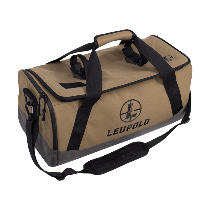 Leupold Optics Go Gear 500D Nylon Duffle Bag in Black/Tan - Reliable Gear Transport - 182402