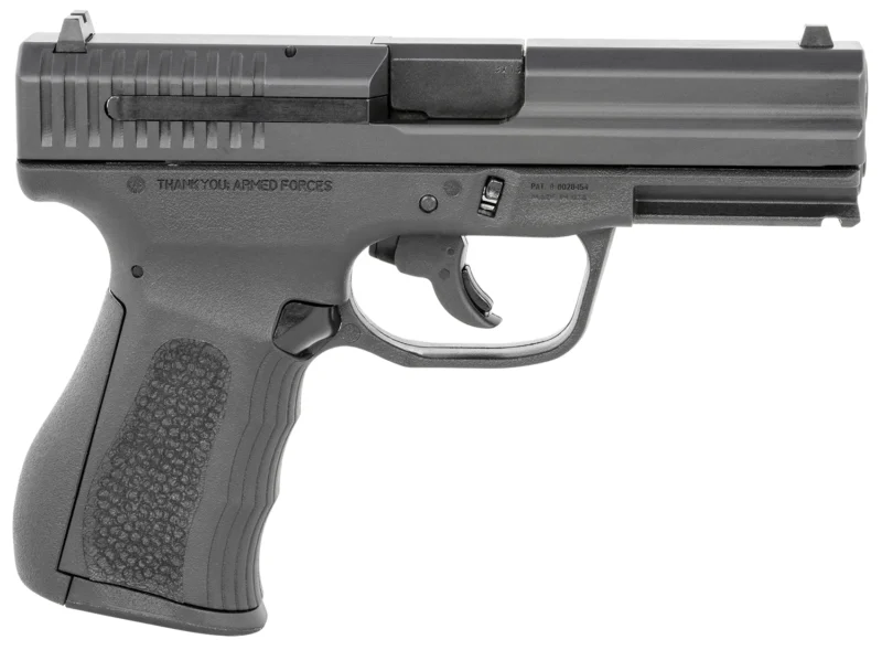 FMK G9C1G2BSSCM 9C1 G2 *CA/MA Compliant 9mm Luger 10+1 4" Black Stainless Steel Barrel, Black Serrated Carbon Steel Slide, Black Polymer Frame w/Picatinny Rail, Black Backstrap Grip