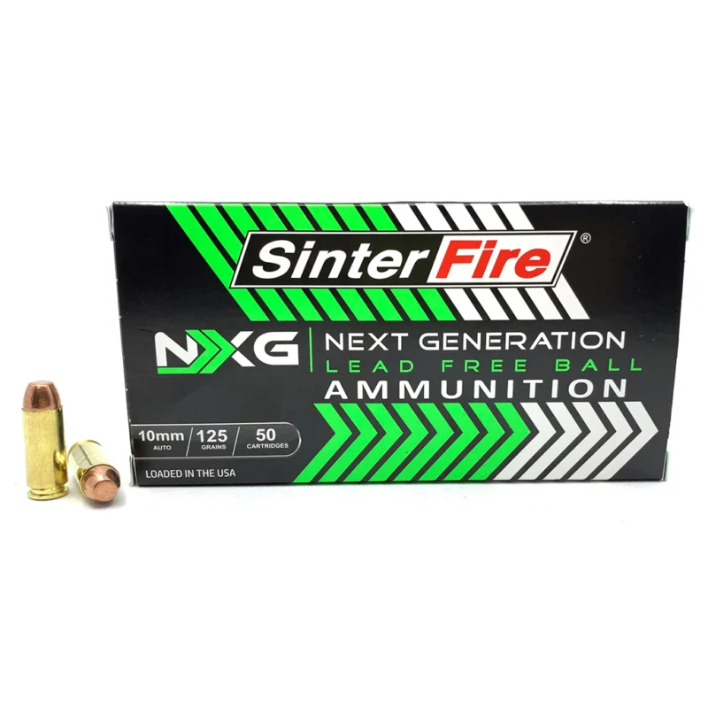 Sinterfire NXG Lead Free Ball Pistol Ammo 10mm 125 gr. Lead-Free Ball 50 rd.