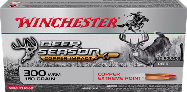 Winchester Deer Season XP Copper Impact .300 Winchester Short Magnum Ammunition Copper Extreme Point 150 Grains (100 Rounds)- X300SDSLF