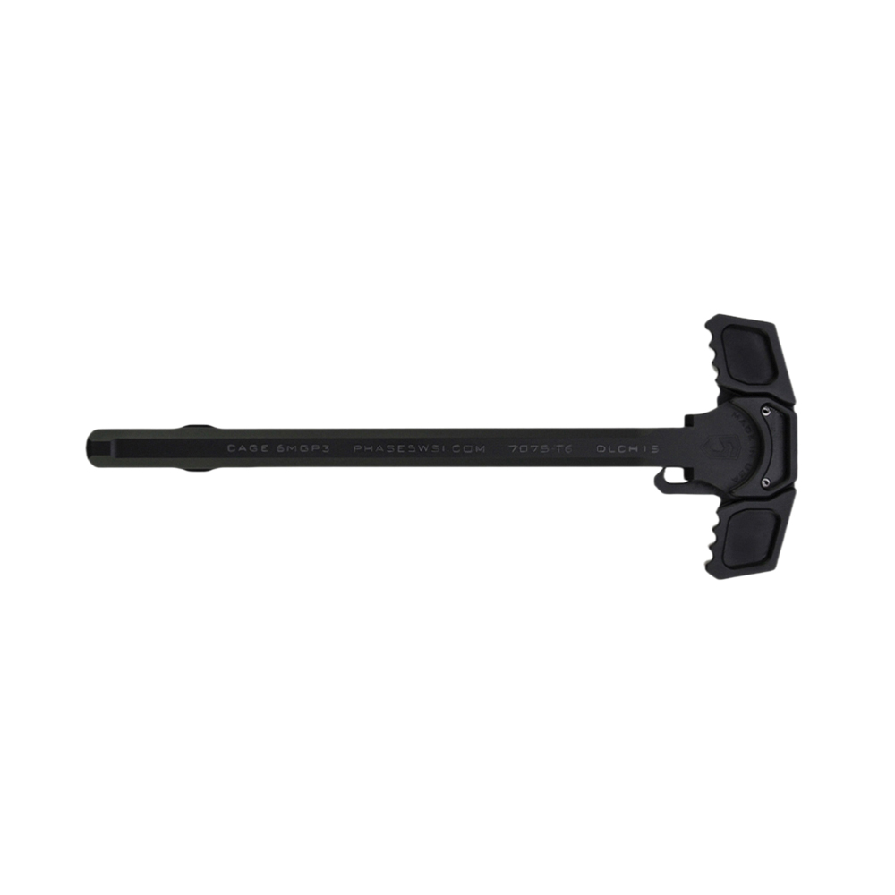 Phase 5 Dual Latch Charging Handle, Black - Efficient and Durable Dual Latch Design - DLCH15-BLK