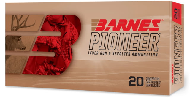 Barnes .45 Colt 200 Grain Flat Nose Brass Pistol Ammo 20 Rounds