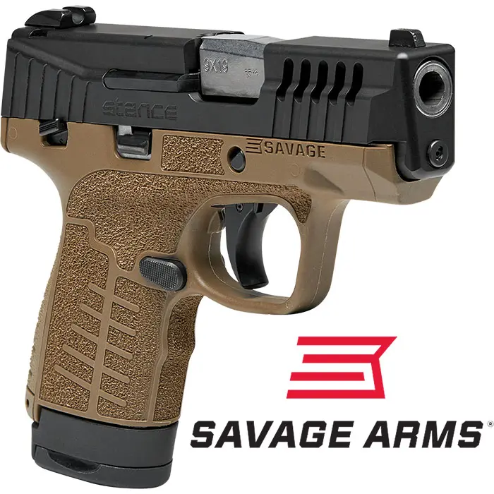 Savage Stance MC9MS 9mm 3.2in 8-Rd Black Slide FDE Frame