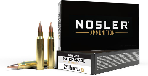 Nosler Match Grade .223 Rem 70gr RDF HPBT Ammo - 20 Rounds