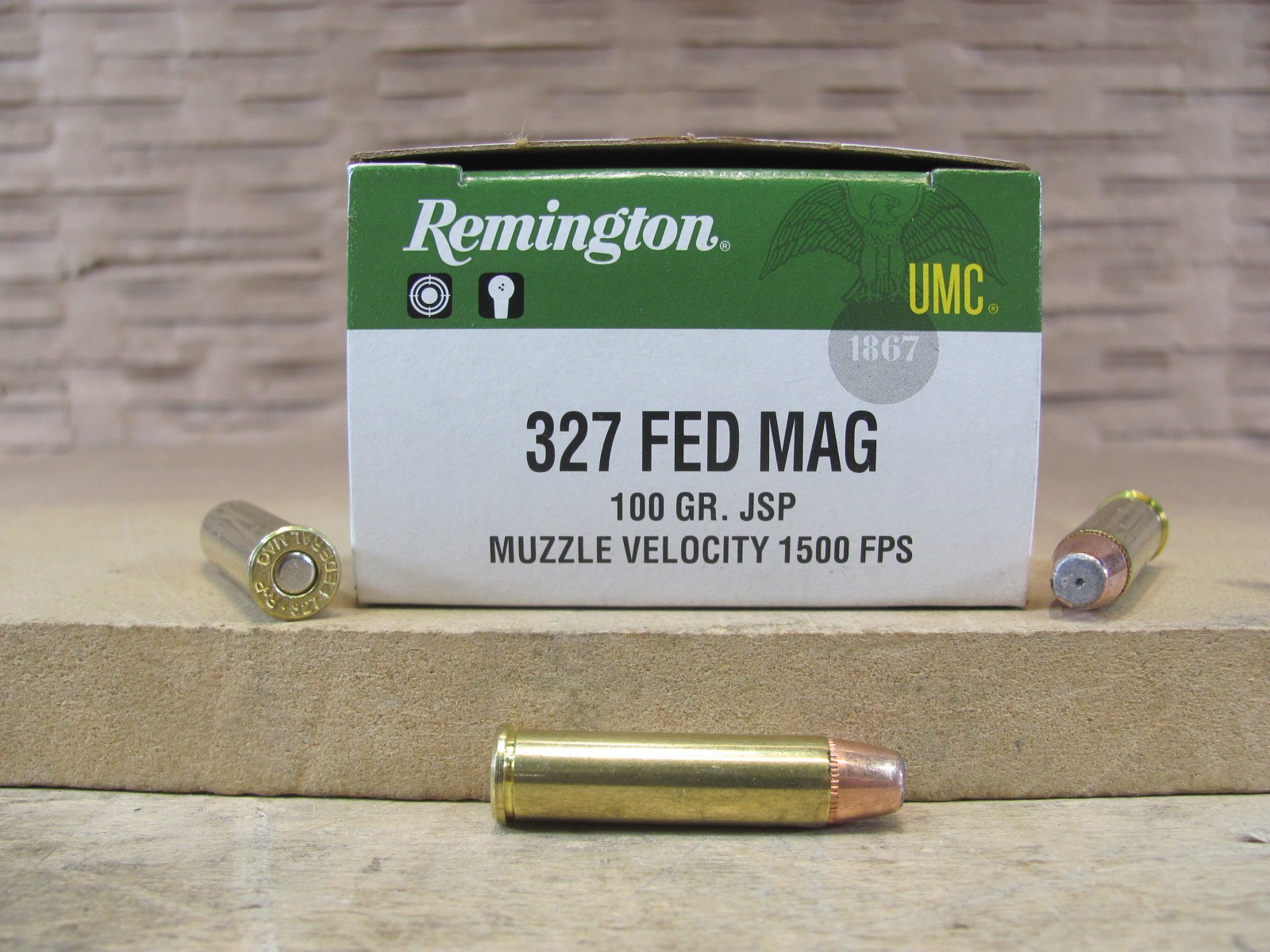 1000 Round Case – 327 Magnum 100 Grain Jacketed Soft Point Remington UMC Ammo – L327