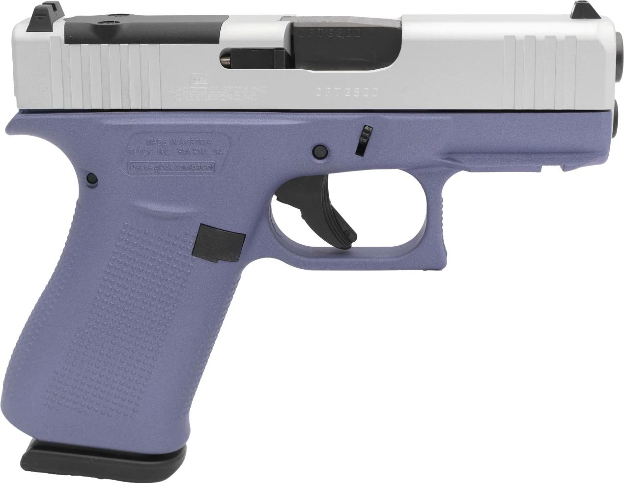 Glock 43X Crushed Orchid 9MM 3.41â³ 10-Rd Semi-Auto Pistol