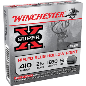 Winchester Ammo X41RS5VP Super-X 410GA 2.5\" 1/5oz Slug Shot - 15sh Box