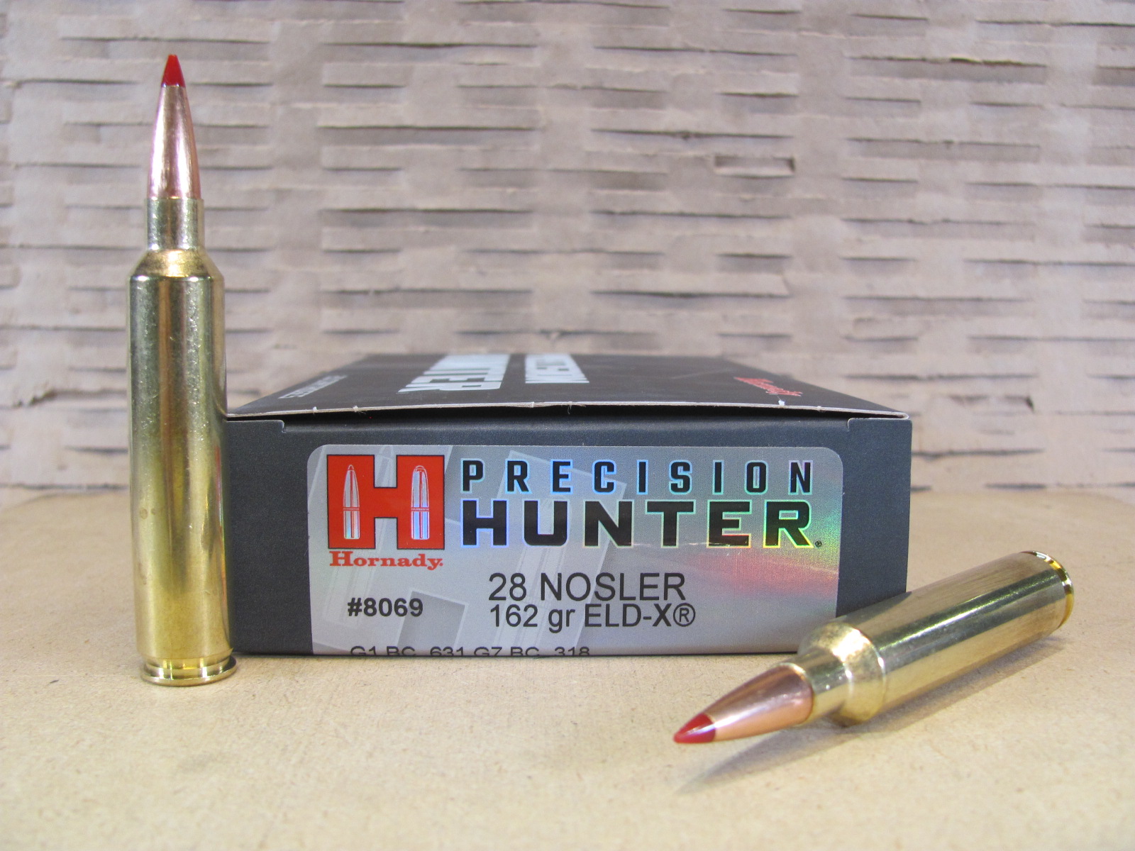 20 Round Box – 28 Nosler 162 Grain ELD-X Hornady Precision Hunter Ammo – 8069