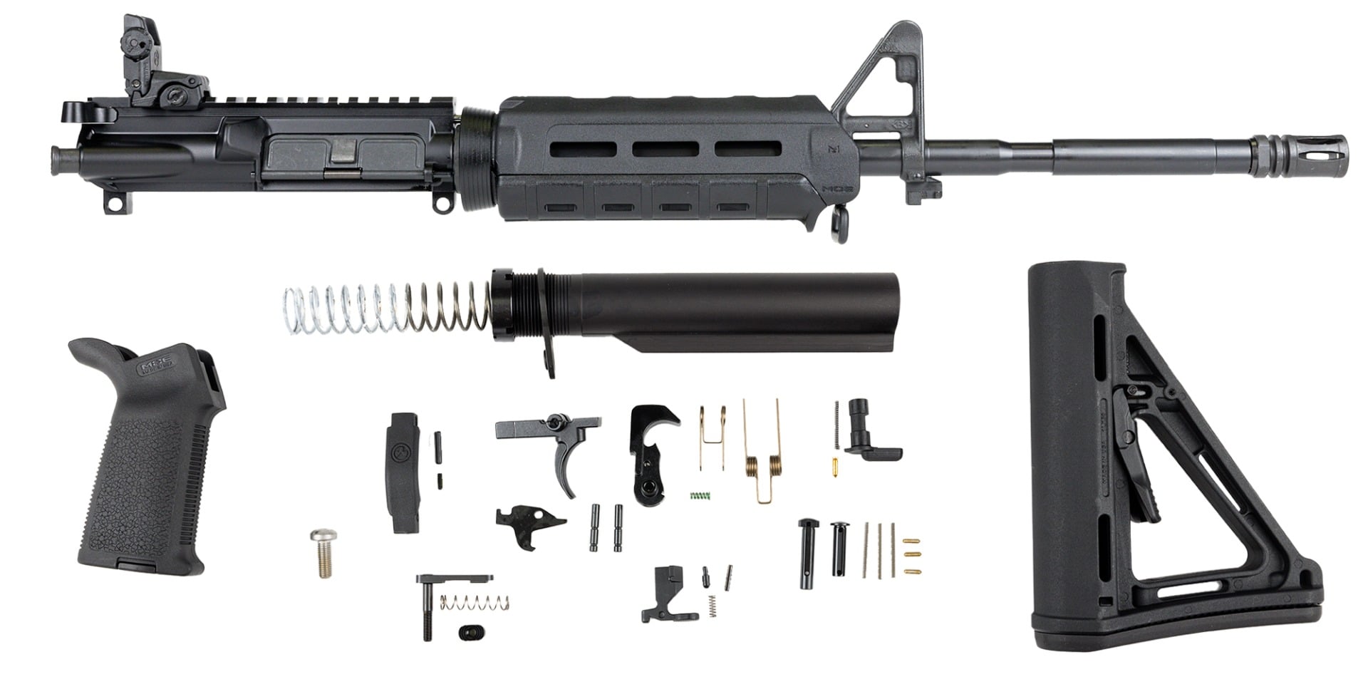 PSA 16" M4 Nitride 5.56 NATO 1:7 MOE Freedom Rifle Kit w/ MBUS Rear Sight - 516444708