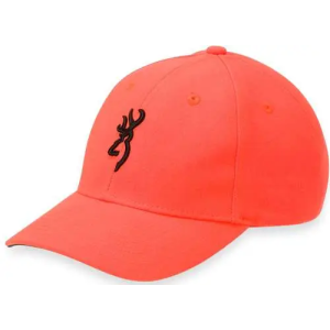 Browning Youth Buckmark Cap Adjustable Youth Size Hunting Hat Safety Orange