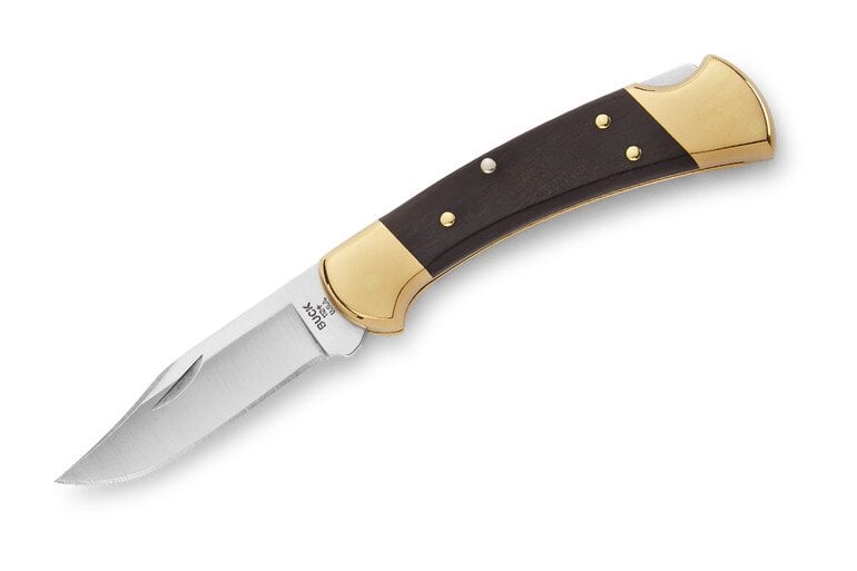 Buck 112 Ranger Folding Clip Point Knife, Brass - 0112BRSFG-B