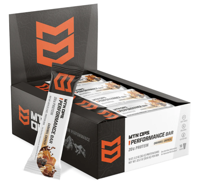 MTN OPS Performance Protein Bar, Conquer Caramel Crunch - Pack of 10 - 4127050810