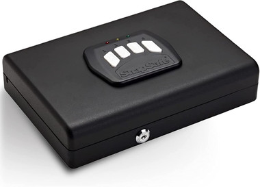 Hornady SnapSafe Gun Keypad Vault – Keypad Handgun Vault Safe for Pistols and Valuables – 4-6 Keypad Entry with Backup Keys - 75432