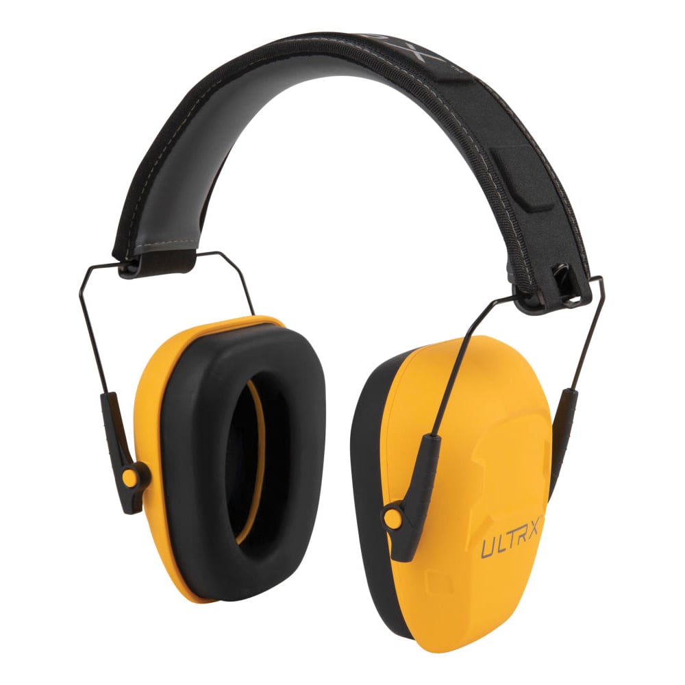 ULTRX 23 dB Ultra Slim Fit Shield Passive Earmuffs, Yellow