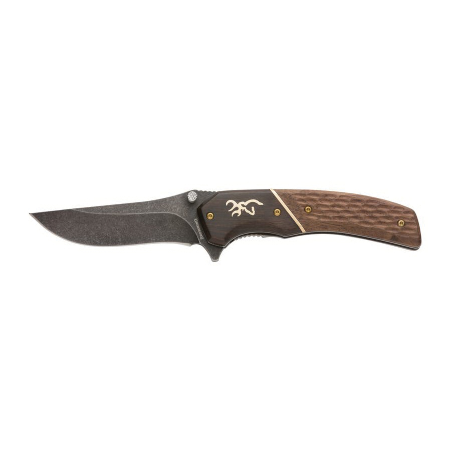 Browning Hunter Large Folding Knife Drop Point, Walnut - 3220392