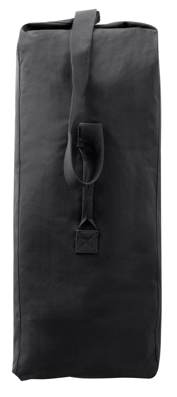 Rothco Heavyweight Top Load Canvas Duffle Bag - Black, 25 X 42