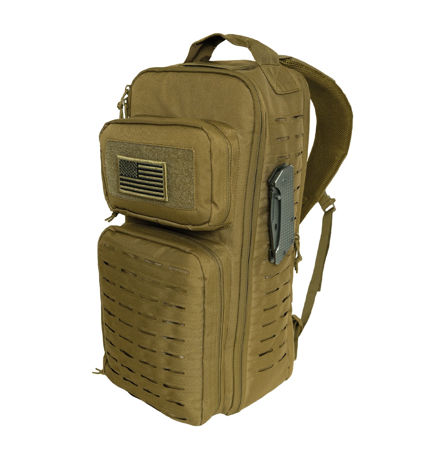 Rothco Tactical Single Sling Pack With Laser Cut Molle - Coyote Brown