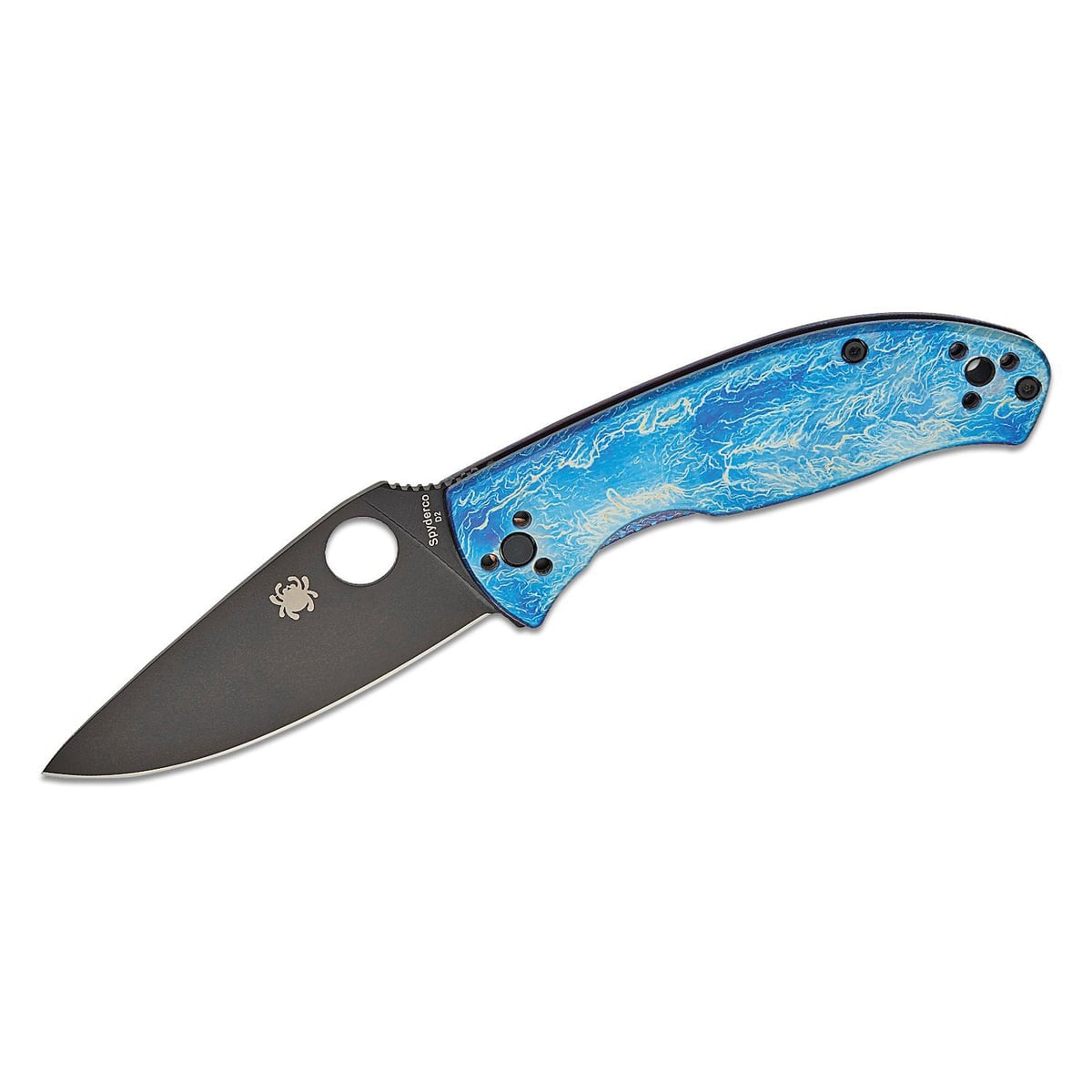 Spyderco Tenacious R.I.L. Folding Clip Point Knife, Disarray - C122TIBLBKD2P