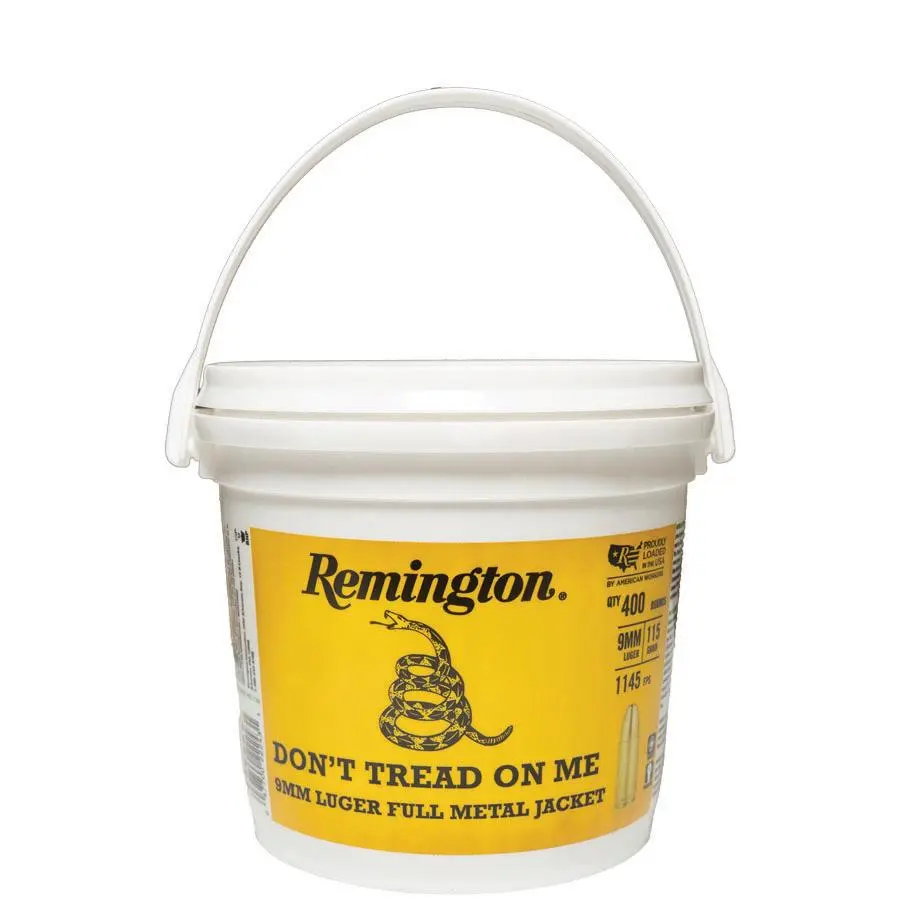 Remington UMC 250th Anniversary "Don't Tread On ME" Ammunition 9mm Luger 115 gr FMJ 1145 fps 400/ct